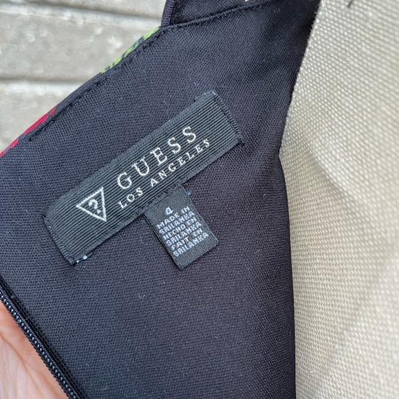 Guess Floral Mini Sheath Sweetheart Bodycon Dress Size 4 - Picture 8 of 9